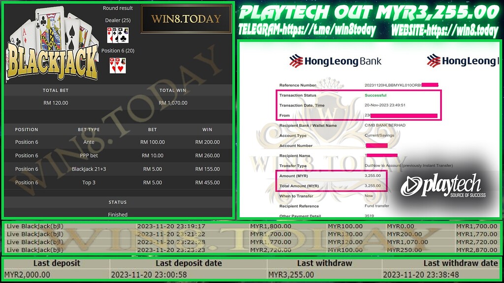 Manalo Nang Malaki sa Playtech Casino Games: I-convert ang iyong MYR2,000.00 sa MYR3,255.00!