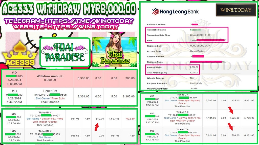  🎲💰 Transforming MYR200 into MYR8,000! Unveiling the Jaw-Dropping Success Journey of Ace333 Casino! 🚀 