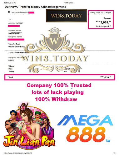 Dari Mega888: Game Casino Ini Bikin Gila! Ubah MYR100.00 jadi MYR3,939.00 😱 Jangan lewatkan kesempatan bagus ini! Main di Mega888 sekarang! 🎰💰 #Mega888 #GameCasino #KemenanganBesar