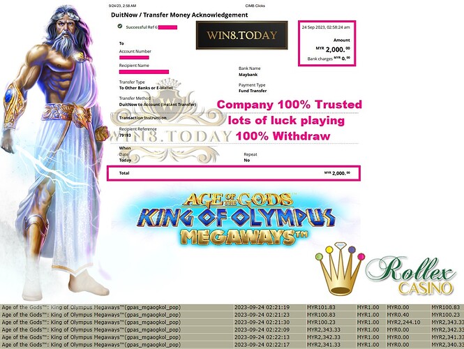 เล่นคาสิโนออนไลน์ Rollex11 เพิ่มรายได้ให้อย่างมหาศาล! 💰💯 สมัครวันนี้เพื่อชนะทีใหญ่ในเกมสล็อต จากการเดิมพัน MYR140.00 ถึง MYR2,000.00 อย่างง่ายดาย! 👑✨