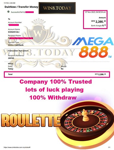Dari MYR200.00 hingga MYR2,200.00: Raih Keberuntungan Anda dengan Permainan Kasino Mega888! 🍀 Mainkan lebih dari 100 game menarik dan menangkan hadiah besar! 🎰💰 Jangan lewatkan bonus dan promosi menarik! 😍 Coba sekarang di Mega888! #Mega888 #permainankasino #slotonline #keberuntungan