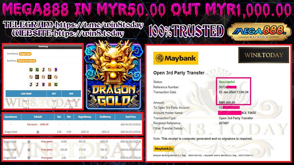  🚀Turn MYR50 into MYR1000!💸 Discover how with Mega888! A thrilling journey to big wins!🎰🎉 