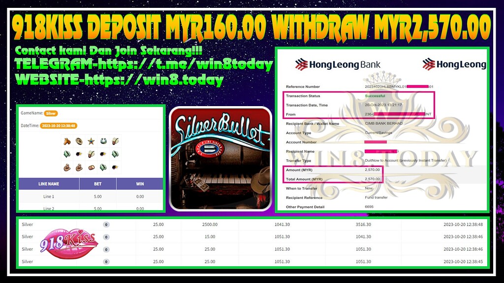  🎰💰 Win BIG with 918kiss Casino Game: Turn MYR160.00 into MYR2,570.00! Enjoy thrilling slots and unlock massive winnings today! 