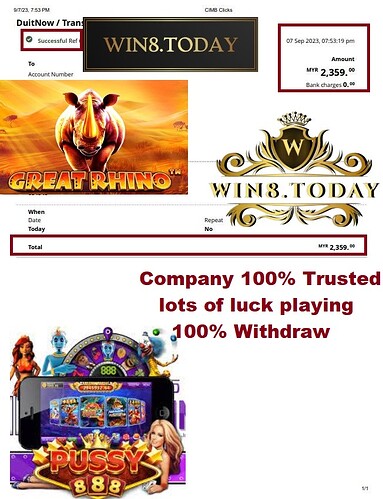 เล่น Pussy888 Casino ได้เงินแบบตื่นเต้น MYR250.00 เพิ่มเป็น MYR2,359.00! 💰🎉 เล่นเกมส์ที่มันส์ที่สุด และชนะเงินสูงสุด! 🔥😎