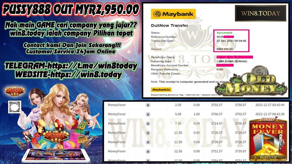  🎰💰 Discover my astonishing leap from MYR260 to MYR2,950 with Pussy888🚀💥!  Uncover the secrets now! 👀🔥 