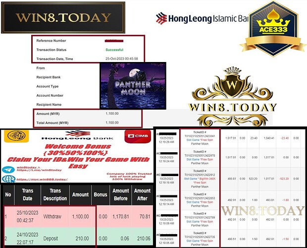  Rahasia Menang Besar di Ace333 Casino! MYR210.00 jadi MYR1,100.00 dalam sekejap. 😮 Jangan lewatkan tips dan trik menang di mesin slot, blackjack, dan poker! 🎰🃏 Buktikan sendiri di Ace333 sekarang! #Ace333 #CasinoOnline #SlotOnline #BlackjackOnline #PokerOnline 