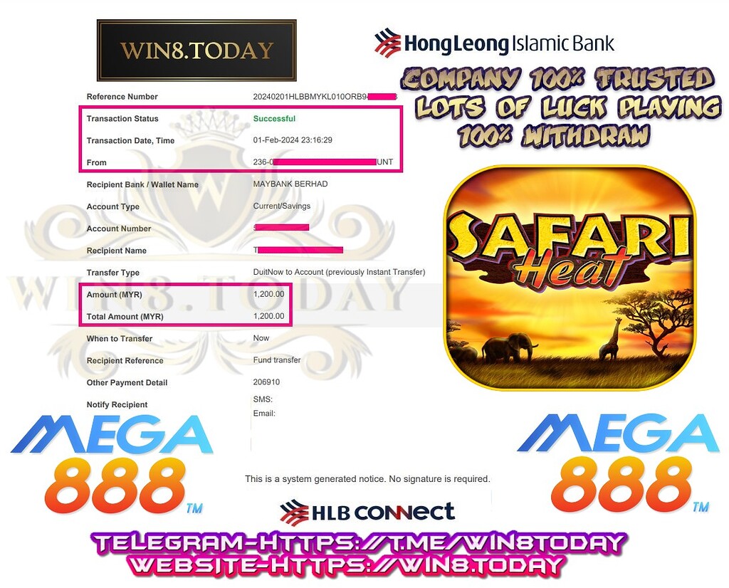  🎰 Unlock Mega Winnings with Mega888! 💰 From MYR100.00 to MYR1,200.00 – A Success Story! 🎉 Join Now and Start Winning Big Today! 