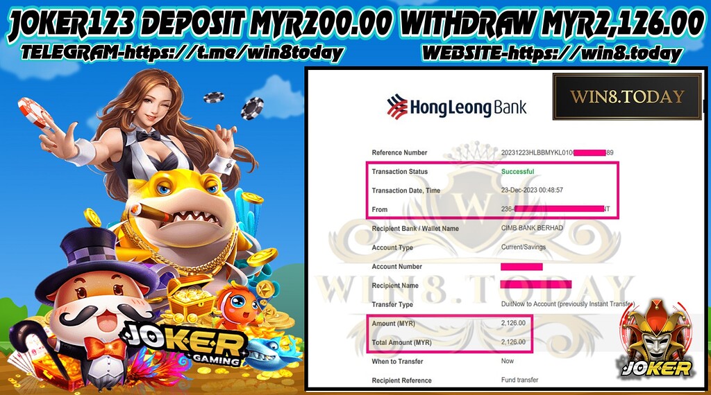  💰 Experience the thrill! See how MYR200 turned into MYR2,126 with Joker123- A tale of victory!🎯 