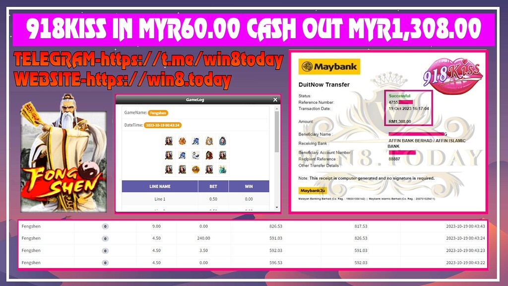 🎰🤑Win Big with 918kiss Casino Game! Discover how to turn MYR60.00 into MYR1,308.00! Get ready for the ultimate gambling experience! 💰🔥