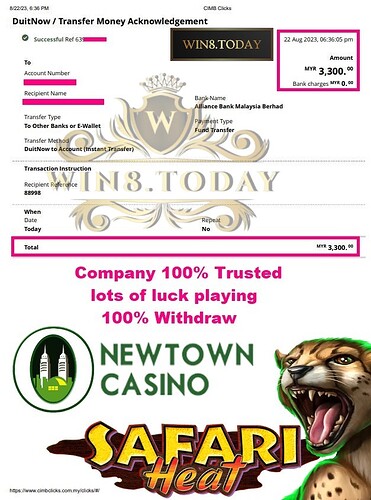 玩NTC33和Newtown Casino游戏，从小赌注到巨额赢利🎰💰一击即中！我竟然将210马币赢到3,300马币！惊喜连连，赶紧点击了解更多！