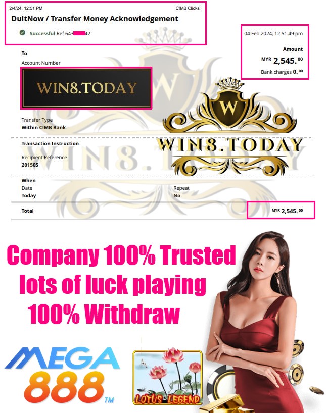 🎰🤑 Turned a MYR 200.00 bet into MYR 2,545.00 with Mega888! Discover my secret to big winnings in this thrilling journey! Join the winning streak now! 💰🔥