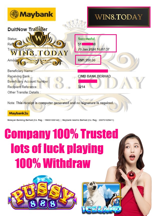  💰 From MYR 50.00 to MYR 1,950.00! Join the remarkable journey with Pussy888 MYR and win big 🎉🎲🤑 Discover the secrets to huge winnings now! 