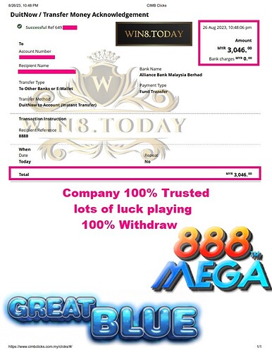 Nikmati kemenangan hebat di Mega888! 🎉 Dari MYR180.00 hingga MYR3,046.00! 😱 Jom sertai sekarang! 💰💯