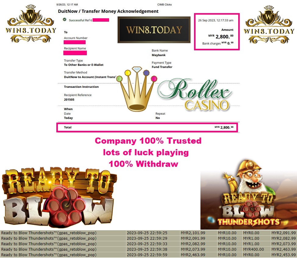 🎰💰Từ Rollex11 đến giàu có: Khám phá cách biến 145 MYR thành 2.800 MYR với trò chơi casino đỉnh cao! Tham gia ngay! 🤑🤩
