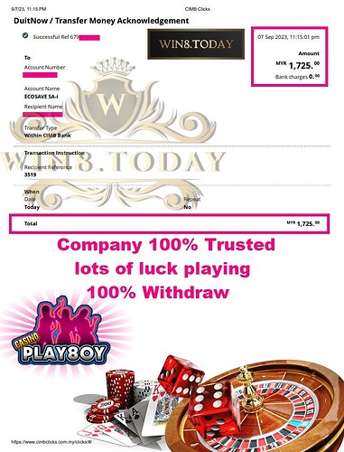  Thắng to với trò chơi Playboy Casino và mang về giải độc đắc 🎉 1,725.00 MYR chỉ với 40.00 MYR! Đừng bỏ lỡ cơ hội này! 🤑 