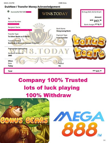 🎉🎰💰 Chiến thắng  khủng  Mega888 Casino: Từ Myr50.00 lên Myr317.00 với một lần chơi! Đừng bỏ qua cơ hội này! 🤑🔥