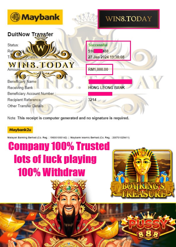  🎰💰 Join Pussy888 now to transform MYR 150.00 into MYR 1,000.00! Experience thrilling online casino games and win big! Don't miss out, start playing today! 🎲🔥 