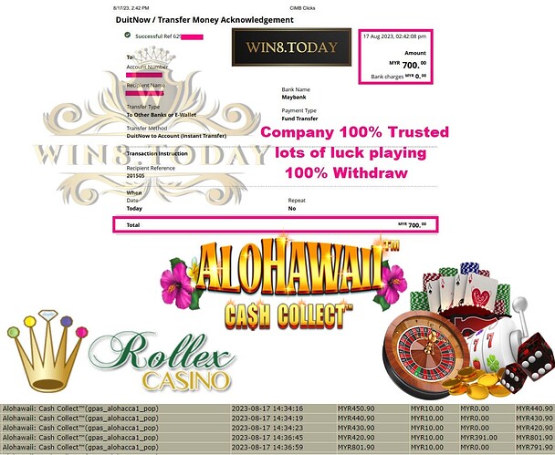  Mula sa Myr60.00 hanggang sa Myr700.00: Tunay na Kagandahan ng Rollex11 Casino Game! 